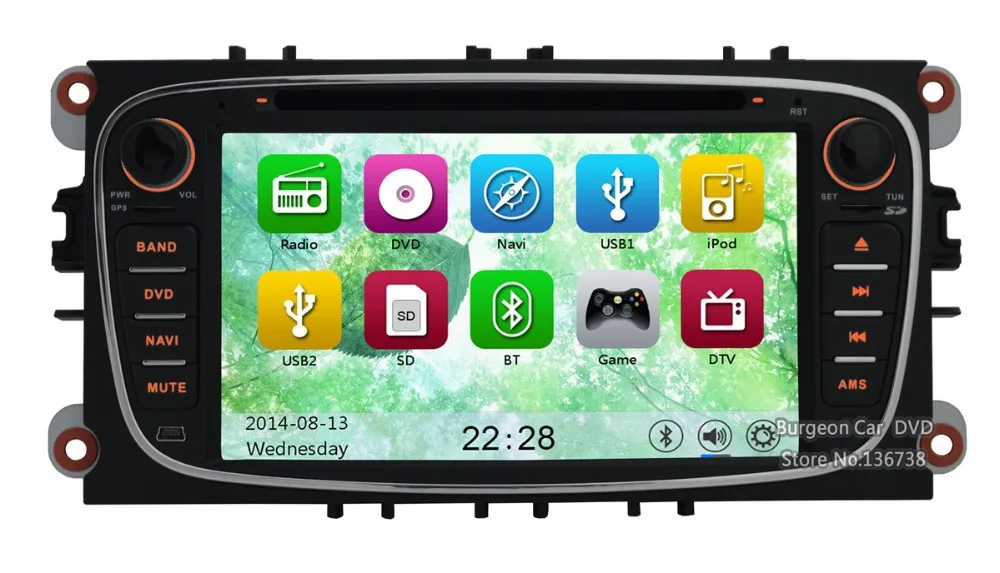 Sale Car DVD Player GPS Navigation System SAT NAV WiFi 3G FOR FORD FOCUS C S MAX S-Max C-Max MONDEO GALAXY USB Radio Bluetooth 25