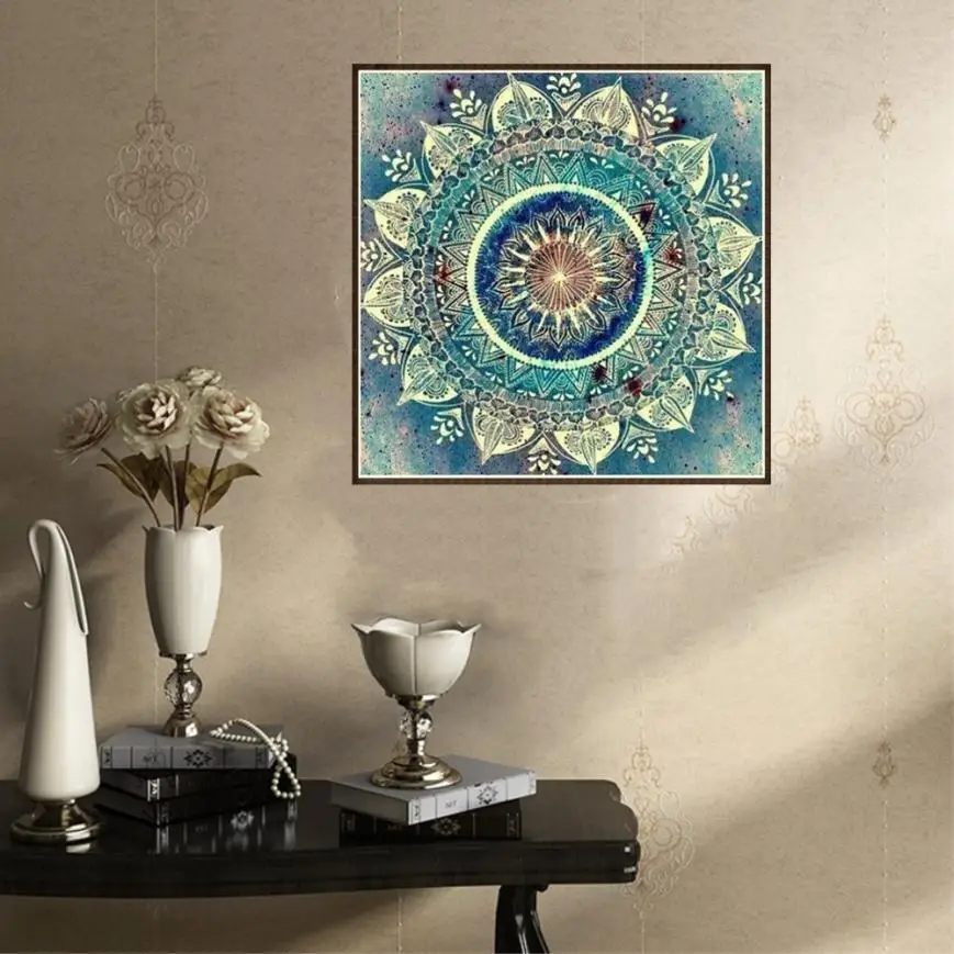 

ISHOWTIENDA 5D Embroidery Paintings Rhinestone Pasted DIY Diamond Painting Cross Stitch NAIYUE wall pictures for living room