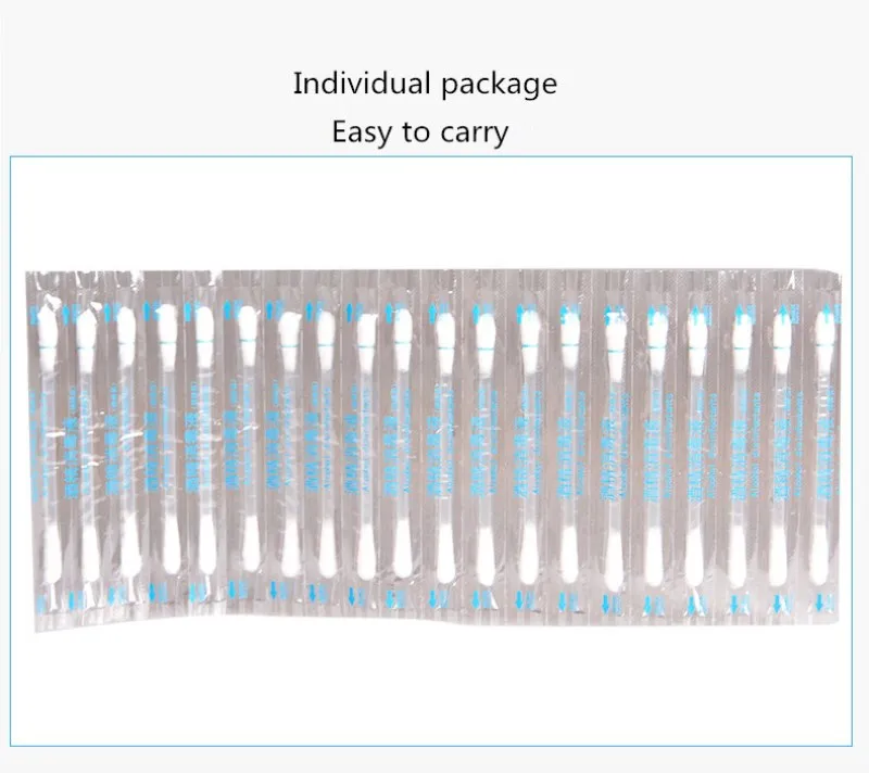 DR. ROOS 8 см 20 шт одноразовые спиртовые палочки дезинфицированные ватные тампоны для экстренного ухода санитарный женский макияж с хлопковым бутоном наконечником