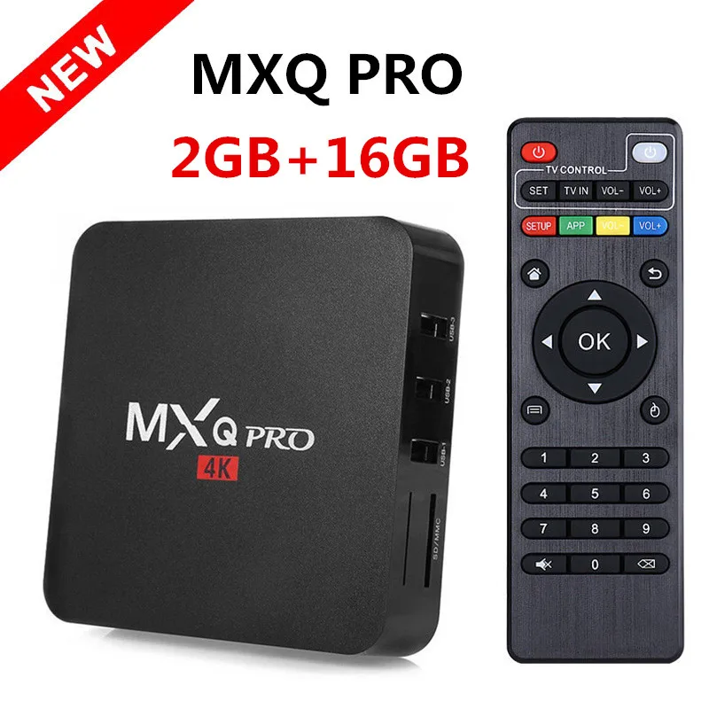 

2019 New MXQ PRO Android 7.1 TV Box RK3229 Quad Core 2GB/16GB H. 265 4K 2.4G WIFI Smart Media Player Set top box