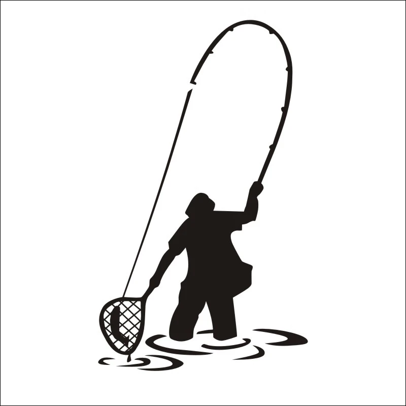 DCTAL car Fishing Sticker car styling programa Catfish Hunter Pesca divertido Cuerpo Adhesivos Accesorios fishing decal F2-21