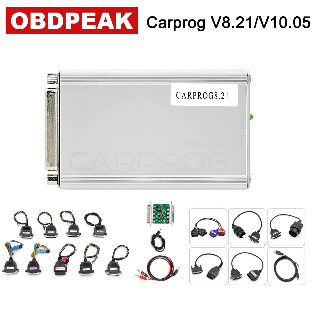

CARPROG V10.0.5 / V8.21 Programmer Auto Repair Airbag Reset Tools Car Prog 10.93 ECU Chip Tuning Full 21 Adapters Free Ship