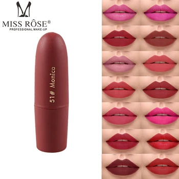 

Miss Rose matte lipstick for lip makeup 25colors gold black red lipstick pencil waterproof long lasting nude brown lip MS058