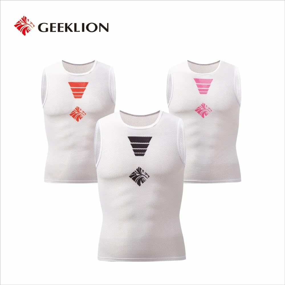 

Geeklion Cycling Dry-Keeping Under wear Sleeveless Bike Breathable Undershirt Ciclismo Cool Cycling Pro Fitting Base Layers