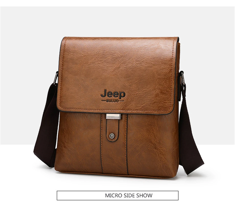 JEEP BULUO, мужская сумка на плечо, набор, большой бренд, через плечо, деловые сумки-мессенджеры для мужчин, модная повседневная сумка из искусственной кожи, новинка