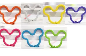 

Hot Sale 100 pcs Candy Colors Mickey Head Metal DIY Key Chain For Best Gift Free Shipping TG-12