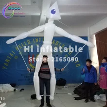 3,5 m alto carnaval parada evento caminar traje de títere inflable con luz led