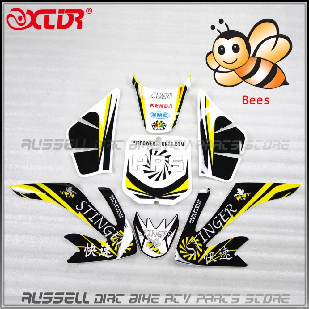 

Motorcycle stickers for Honda CRF50 dirt pit bike bees style Parts Spare