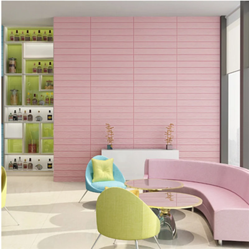 Geluidsisolatie 3D Effen Kleur Zelfklevende DIY Muurstickers PVC ... Geluidsisolatie 3D Effen Kleur Zelfklevende DIY Muurstickers PVC ...