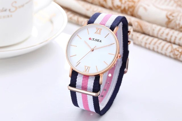 Fashion O.T.SEA Brand Nylon Watches Women Men Military Dress Quartz Wristwatches Fashion O.T.SEA Brand Nylon Watches Women Men Military Dress Quartz Wristwatches
