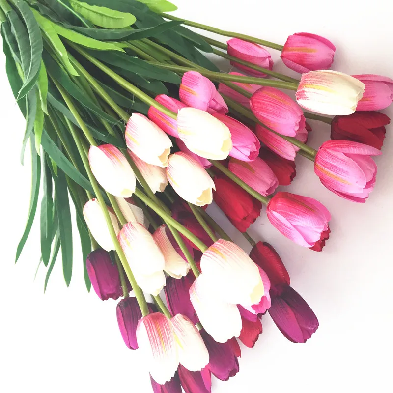 Wholesale Silk tulip 53cm Artificial Tulip Flowers 3 branches Bouquet