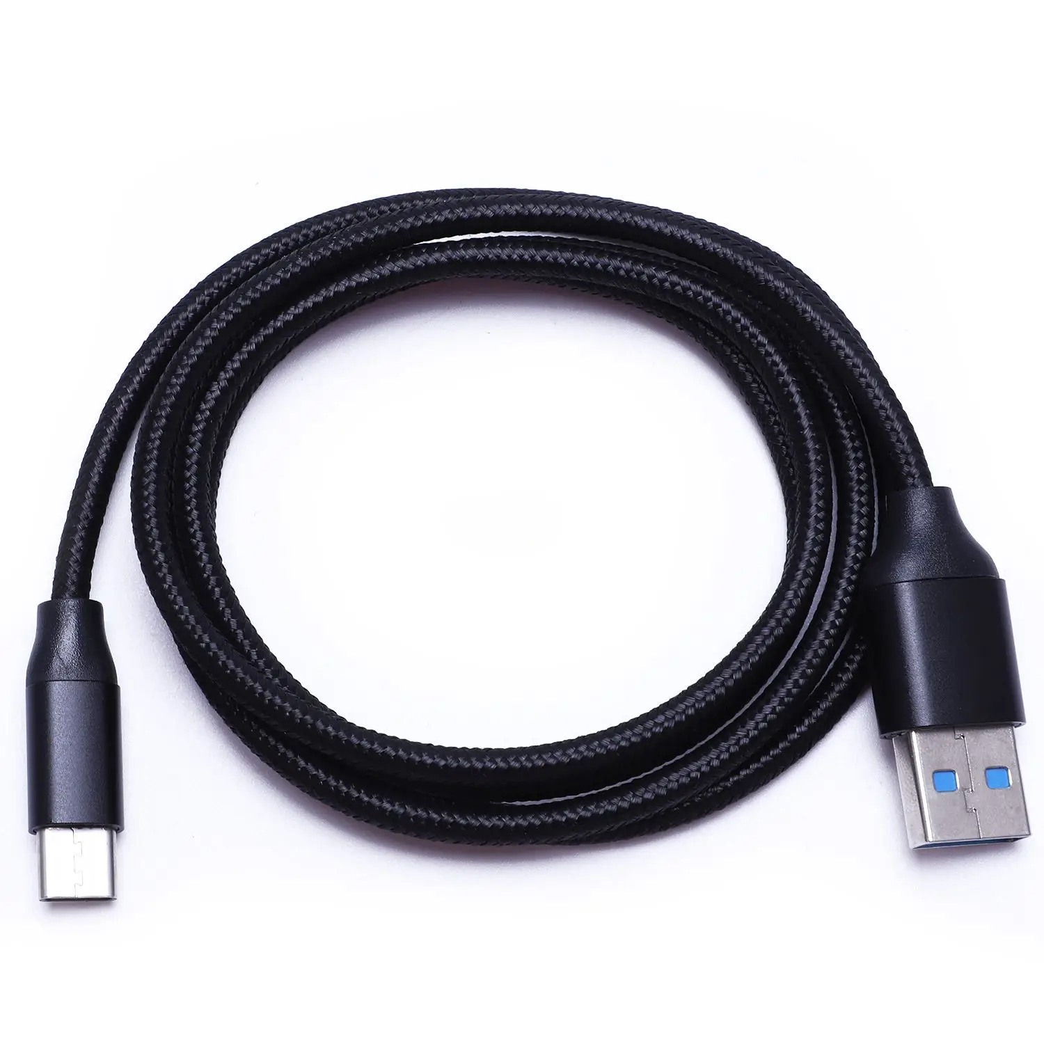 

IG-CAGABI 2.4A TypeC Cable Nylon Braided Fast Charger Data Cable For Samsung/Xiaomi-KignWo (Black)