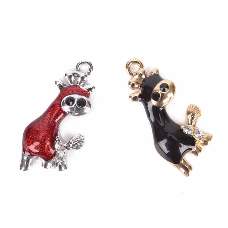 1 Pc Gold Silve Fish Dog Pendant Fashion Cute Oil Drop Animal Fish Style Fashion Chic Charms Necklaces Pendant Jewelry