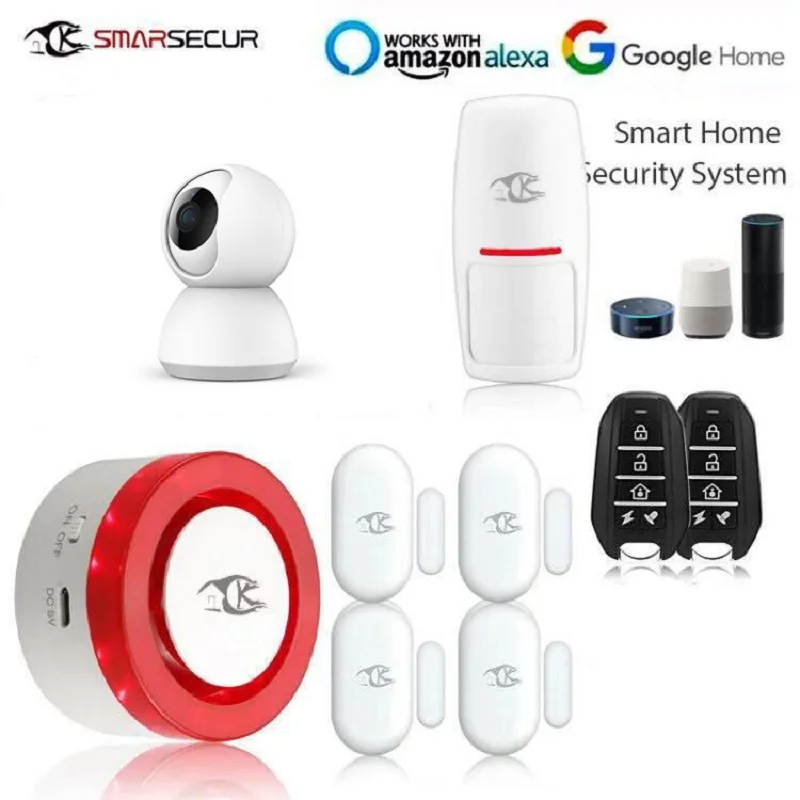 Smart WiFi Alarm Siren Home Security Siren kits iOS Android Smart Life APP Notification+Tuya Ip camera Smart WiFi Alarm Siren Home Security Siren kits iOS Android Smart Life APP Notification+Tuya Ip camera
