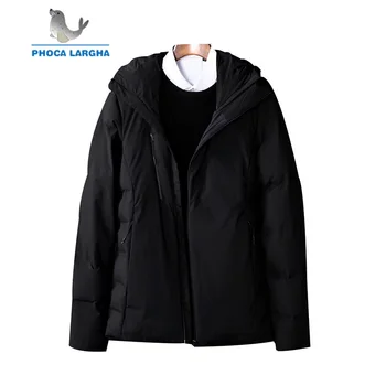 

2019 New Men's Winter Down Jackets And Coats Thick Warm Parkas Mens Casual Solid Color Hooded Down Coats Male Brand Clothing