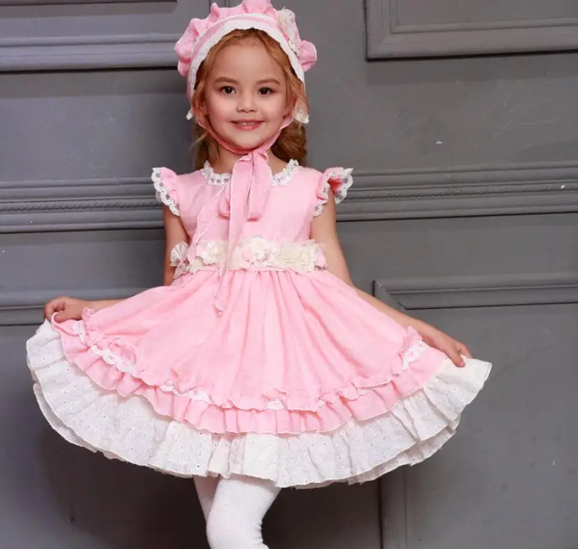 Летний комплект из 3 предметов, свадебные кружевные платья для девочек платье принцессы праздничная одежда для маленьких девочек Одежда для маленьких девочек одежда с бантом для От 1 до 7 лет