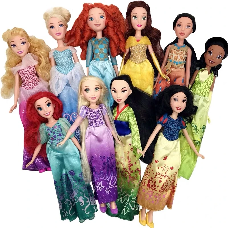 Long Hair Princess Dolls  Aurora/cinderella/mulan/jasmine/merida/tiana/ariel/pocahontas/belle/elsa/ rapunzel High Quality Doll Toy - Dolls - AliExpress