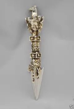 

Healing Rare Handwork Tibet Copper & Turquoise Carving Buddha Hold Buddhism Statue Garden Decoration 100% real Brass Bronze