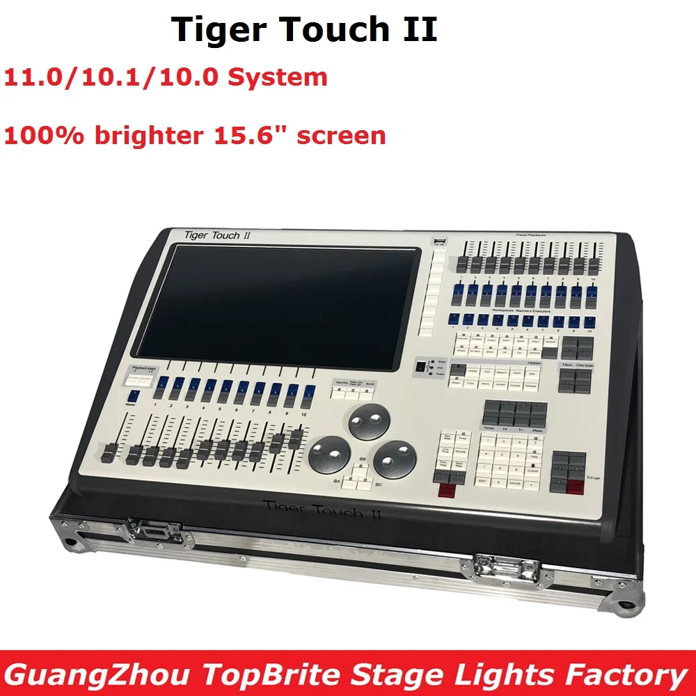 

Tiger Touch II Controller 11.1 System DMX Lighting Console Dj Controller For Stage Lighting DJ Equipments With Flight Case Pack