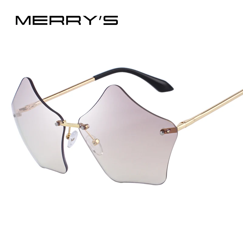 

MERRYS DESIGN Women Rimless Sunglasses Gradient Lens UV400 Protection S6173