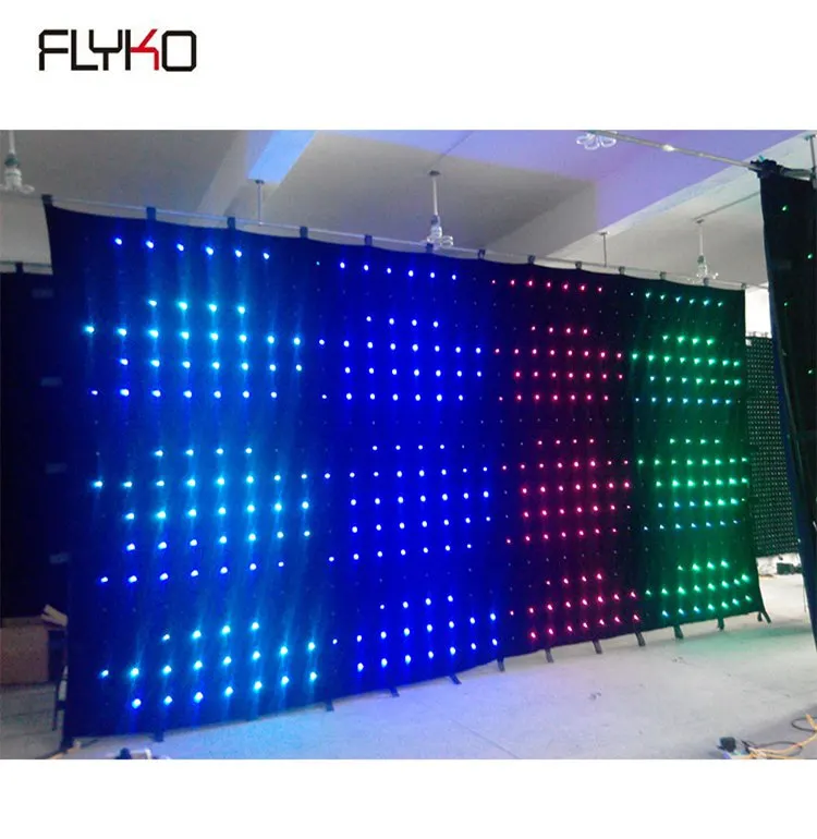 Gloshine creative product P18 3x6m led video curtain,flexible led curtain display