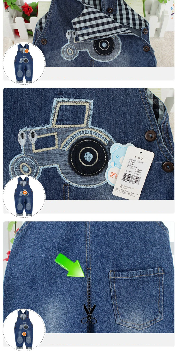 Infant Rompers baby pants denim overalls children spring braces Kids bebe pants boys girls trousers for toddler longs jeans (16)