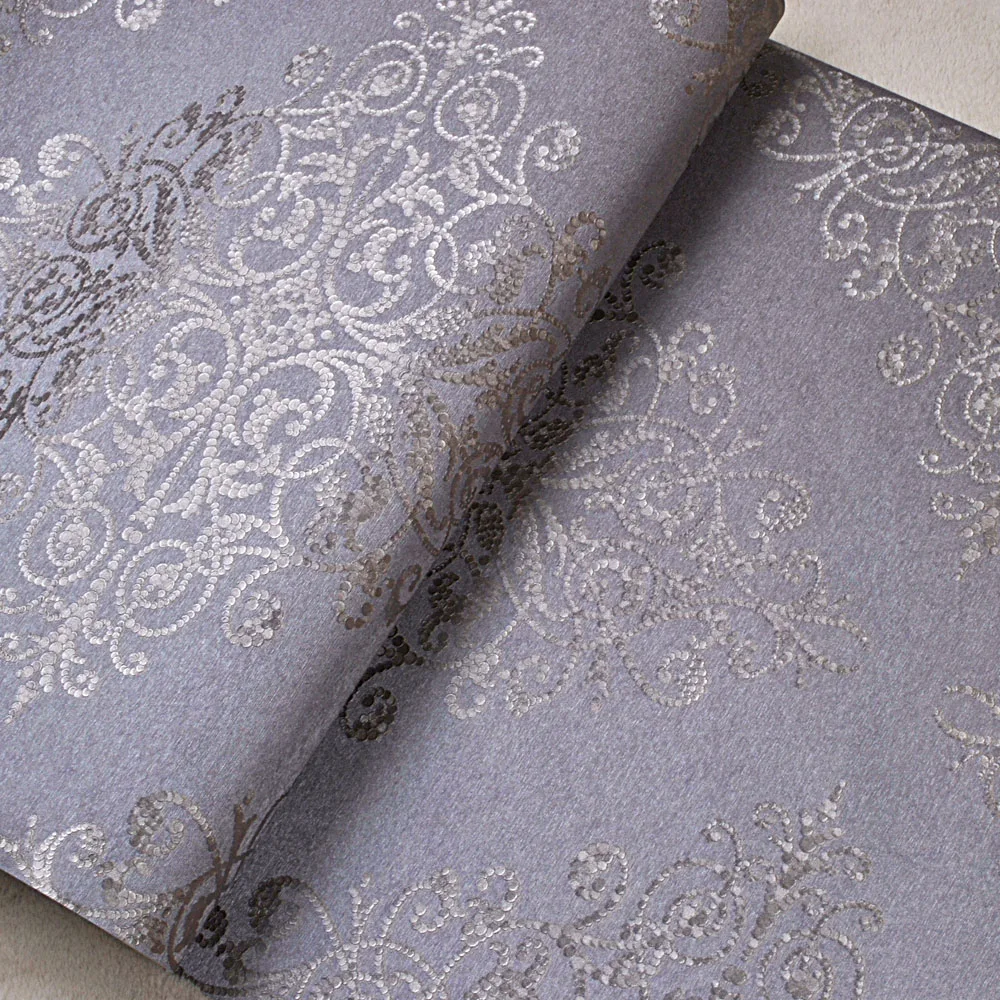 Modern Luxury Gold Metallic Wallpaper Vinyl Textured Damask Purple Wall Paper Roll Wall Coverings For Bedroom Living Room 10m Modern Luxury Gold Metallic Wallpaper Vinyl Textured Damask Purple Wall Paper Roll Wall Coverings For Bedroom Living Room 10m