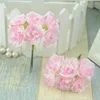 6pcs/lot Mini Silk Artificial Rose Flowers Bouquet Wedding Decoration Paper Flower For DIY Scrapbooking Handmade Flower Ball ► Photo 3/6