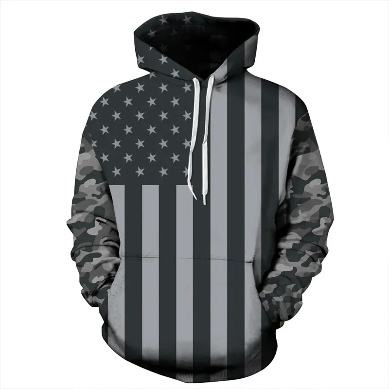 USA Flag Hoodies Men/women 3d Sweatshirts Print Striped Stars America