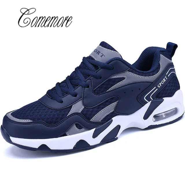 

comemore Blue Male Sports Shoes Air Cushion Mens Running Shoes Man Sneakers Summer Sport Shoes Men 2018 Trainer Krasovki