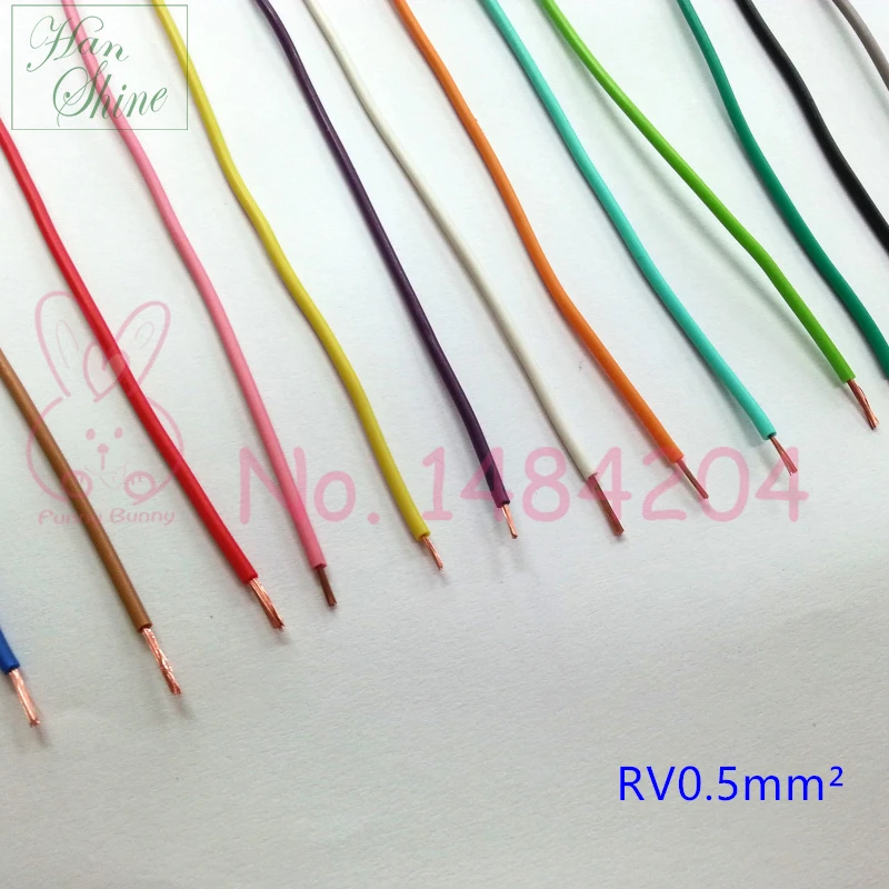 Электрические Провода RV 0,5 mm2 голые Медь многожильный провод ПВХ изоляцией гибкий провод различных Цвета 95 метров