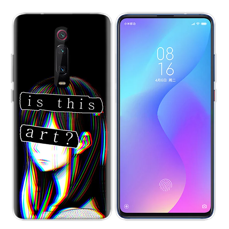 Силиконовый чехол для Xiao mi Red mi K20 Pro K20Pro Note 5 6 7 7A 6A mi A2 A1 8 Lite 9 S2 Pocophone F1 LEWD Sad аниме эстетический Senpai