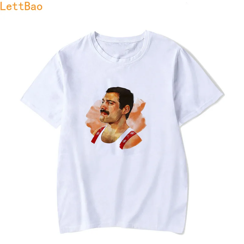 

Freddie Mercury T Shirt men rock T-Shirt Hip Hop Casual style funny T shirts Harajuku 90s aesthetic summer Top Tee shirt homme