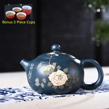 200 мл фиолетовая глина yixing чайник настоящий полный темно-зеленый грязевой окрашенный чайник кунг-фу чайник