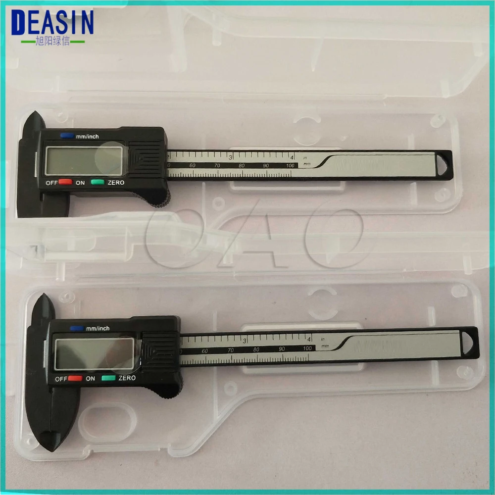 Escala de Medição Eletrônico com Display Milímetros Paquímetro Vernier Caliper Dental Dentista Digital 1 Pcs 100