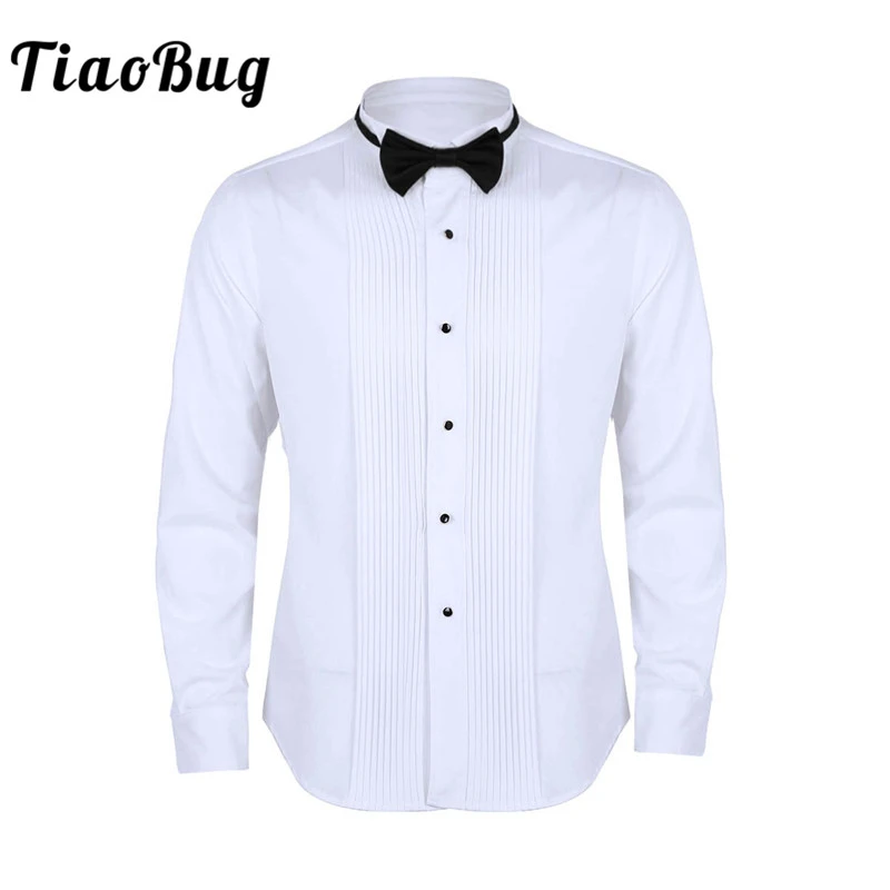 slim fit bow tie shirt
