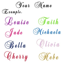 Etiqueta personalizada del nombre de la tableta del texto del vinilo de la etiqueta de la puerta del niño o la chica de la ventana de la pared del coche etiqueta personalizada