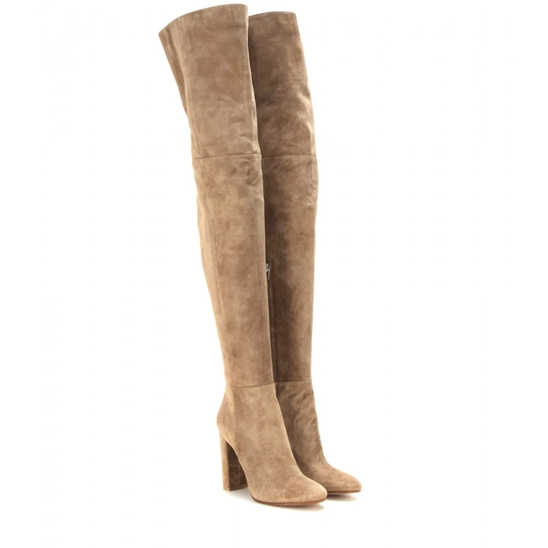 light tan thigh high boots