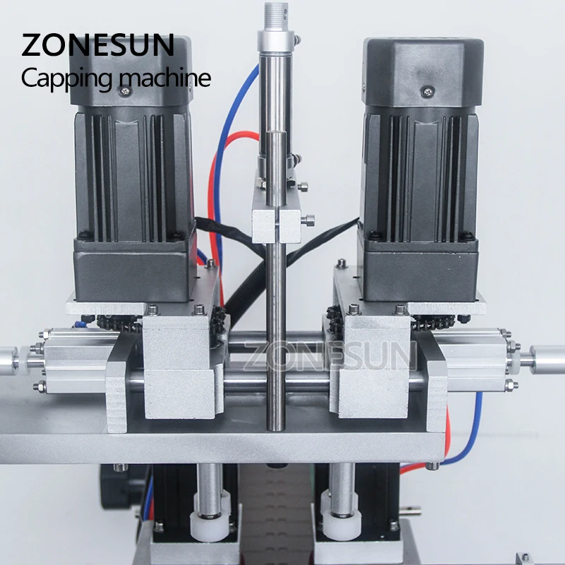 ZONESUN автоматический рабочий стол электрический пластиковый стеклянный кристалл вода Духи Шампунь Косметический лак для ногтей бутылка укупорочная машина