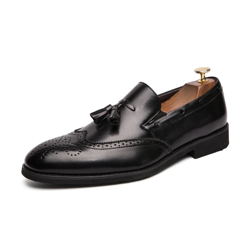elegant formal leather shoes men luxury brand tassel dress male footwear italian office wedding moccasins homme brogue oxfords (25)