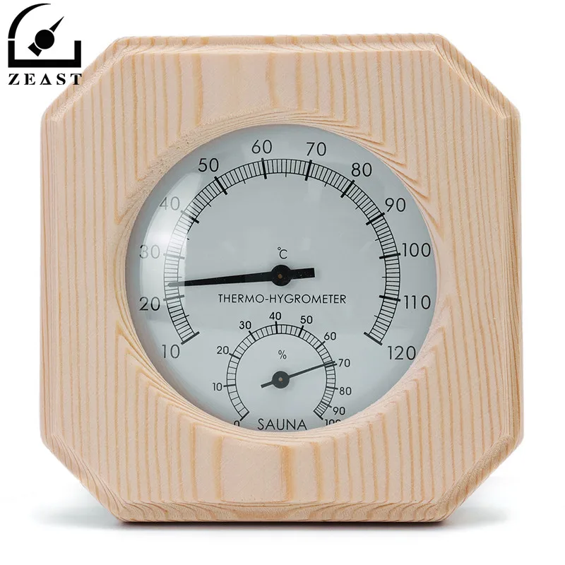 

Single Wood Thermometer Temperature Instruments Humidity Room Thermostat Sauna Accessory Wooden Hygrothermograph Hygrometer