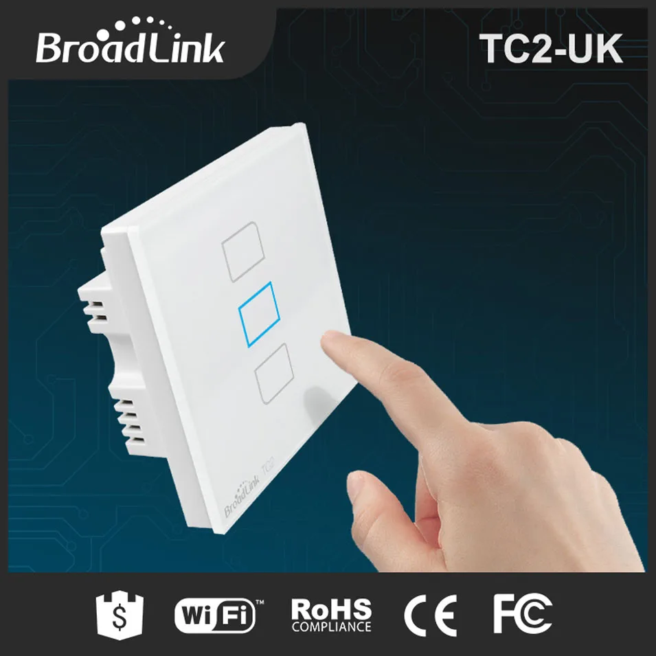 uk standard broadlink tc2 3 gang 1 way wireless smart home