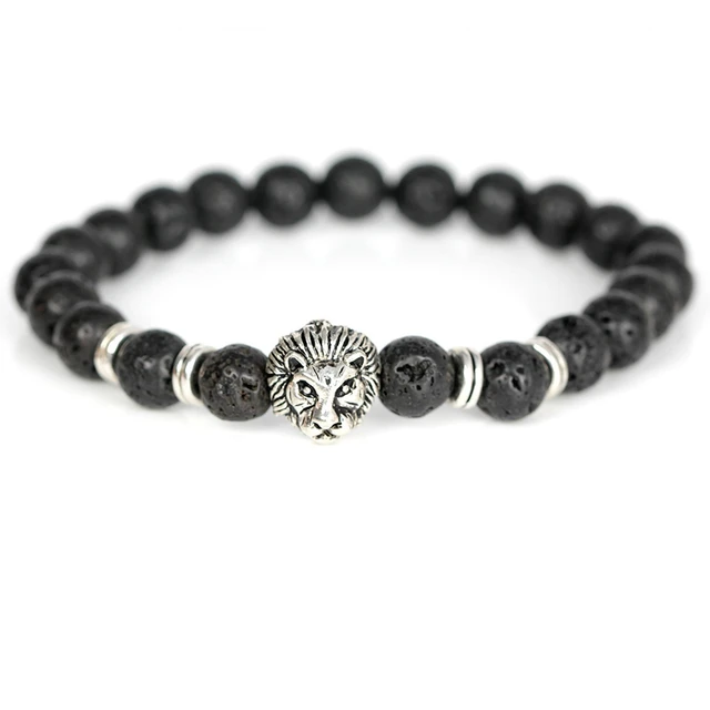 Men Special Design Matte/Lava Stone Natural Strand Bracelet Budget Friendly Accessories