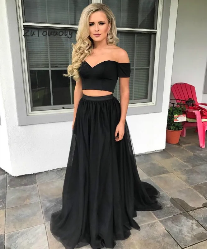 beautiful two piece prom dresses