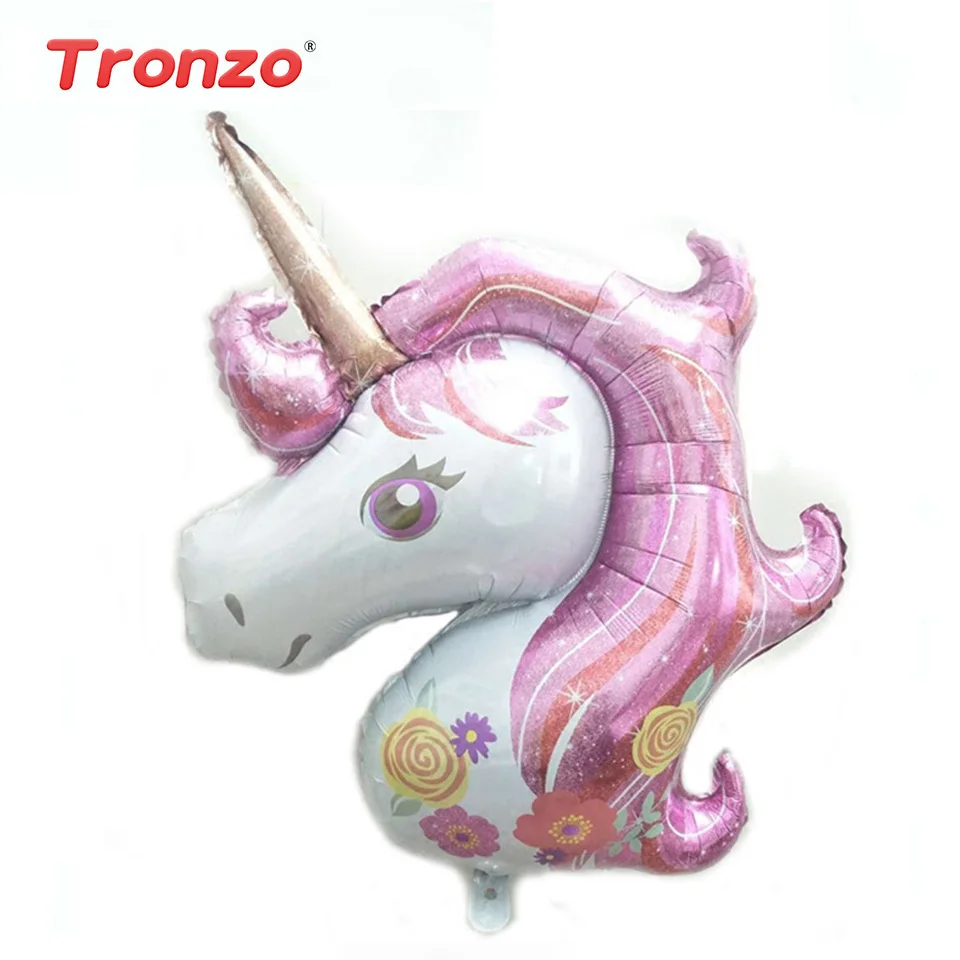

Tronzo Unicorn Balloons Birthday Party Supplies Pink Unicorn Head Aluminium Foil Balloons Unicorn Party Decorations Supplies