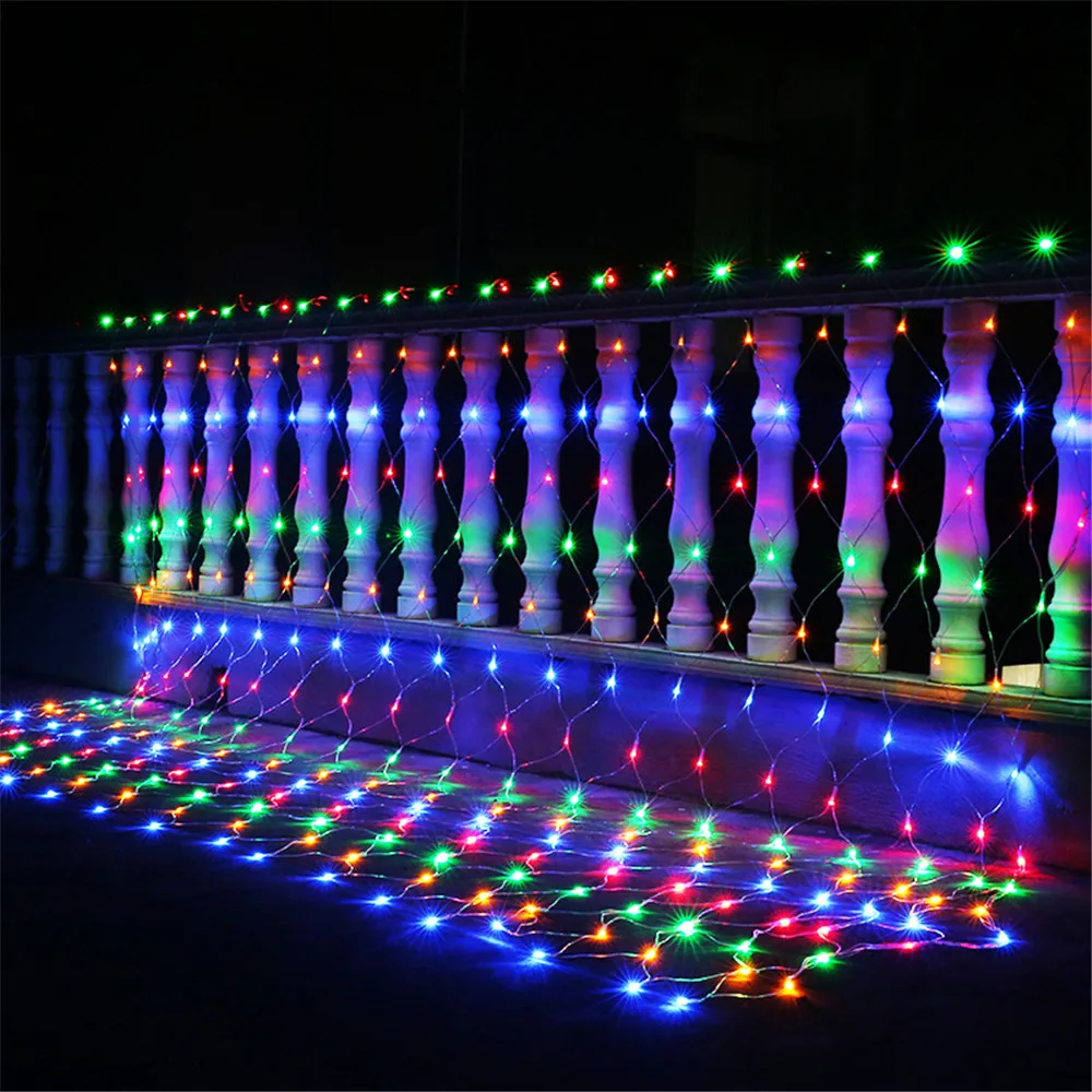 

3x2M LED Starry String Light Fishing Net Light Waterproof Christmas Wedding Outdoor Decorative Lights 200LED EU/US Plug