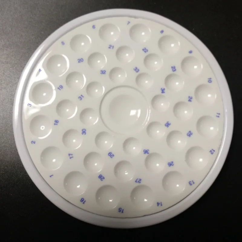 Высокое качество Стоматологическая лаборатория фарфор смешивания полива пластины мокрый лоток 36 Слот керамика палитра
