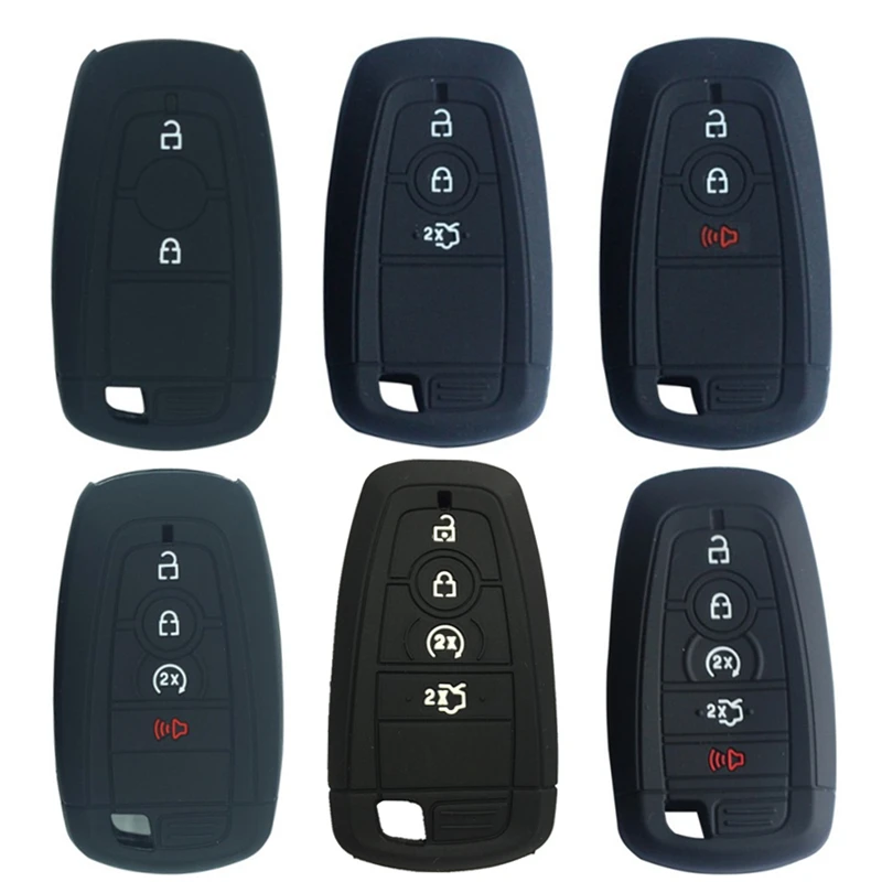 

Silicone Car Key Case Cover for Ford Fusion Mustang Explorer F150 F250 F350 2017 2018 EcoSport Edge S-MAX Ranger Lincoln Mondeo