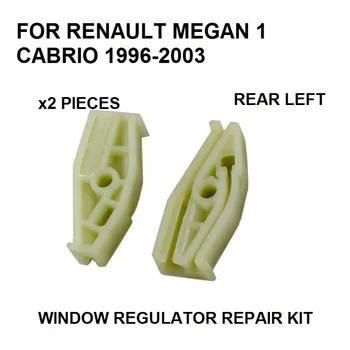 

x2 PLASTIC PIECES 1996-2003 FOR RENAULT MEGANE I 1 CABRIOLET WINDOW REGULATOR REPAIR CLIP REAR-LEFT NEW