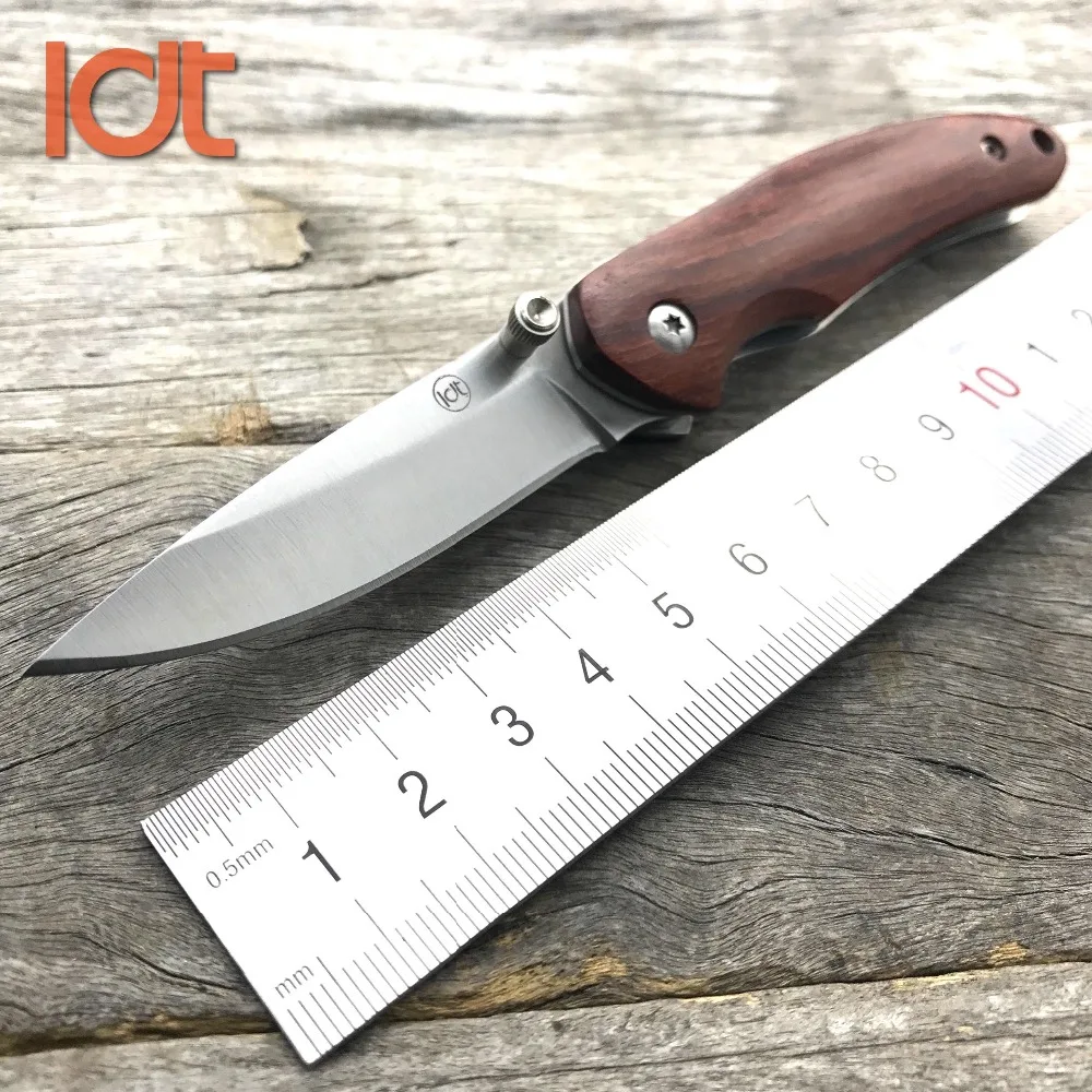 Comprar LDT cuchillo plegable Original D2 hoja mango de madera caza Camping cuchillos de supervivencia rescate bolsillo utilitario cuchillo militar herramientas EDC